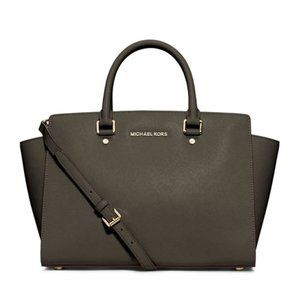 Michael Kors Selma Leather Satchel